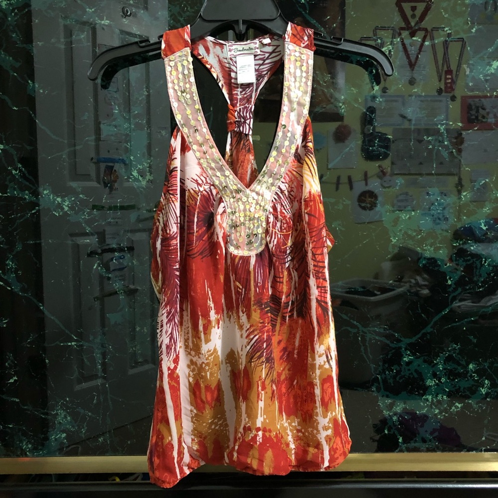 Sleeveless summer blouse ❤️🧡